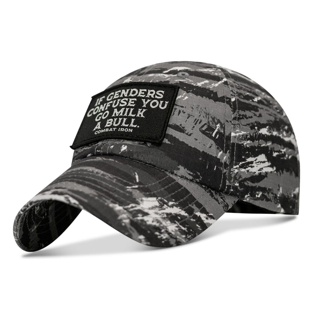 If Gender Confuses You Go Milk A Bull Patch Ripstop Hat
