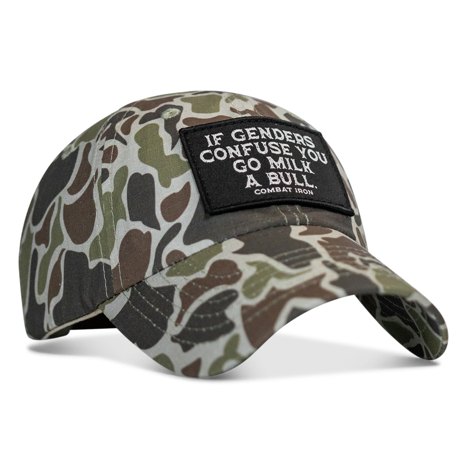 If Gender Confuses You Go Milk A Bull Patch Ripstop Hat