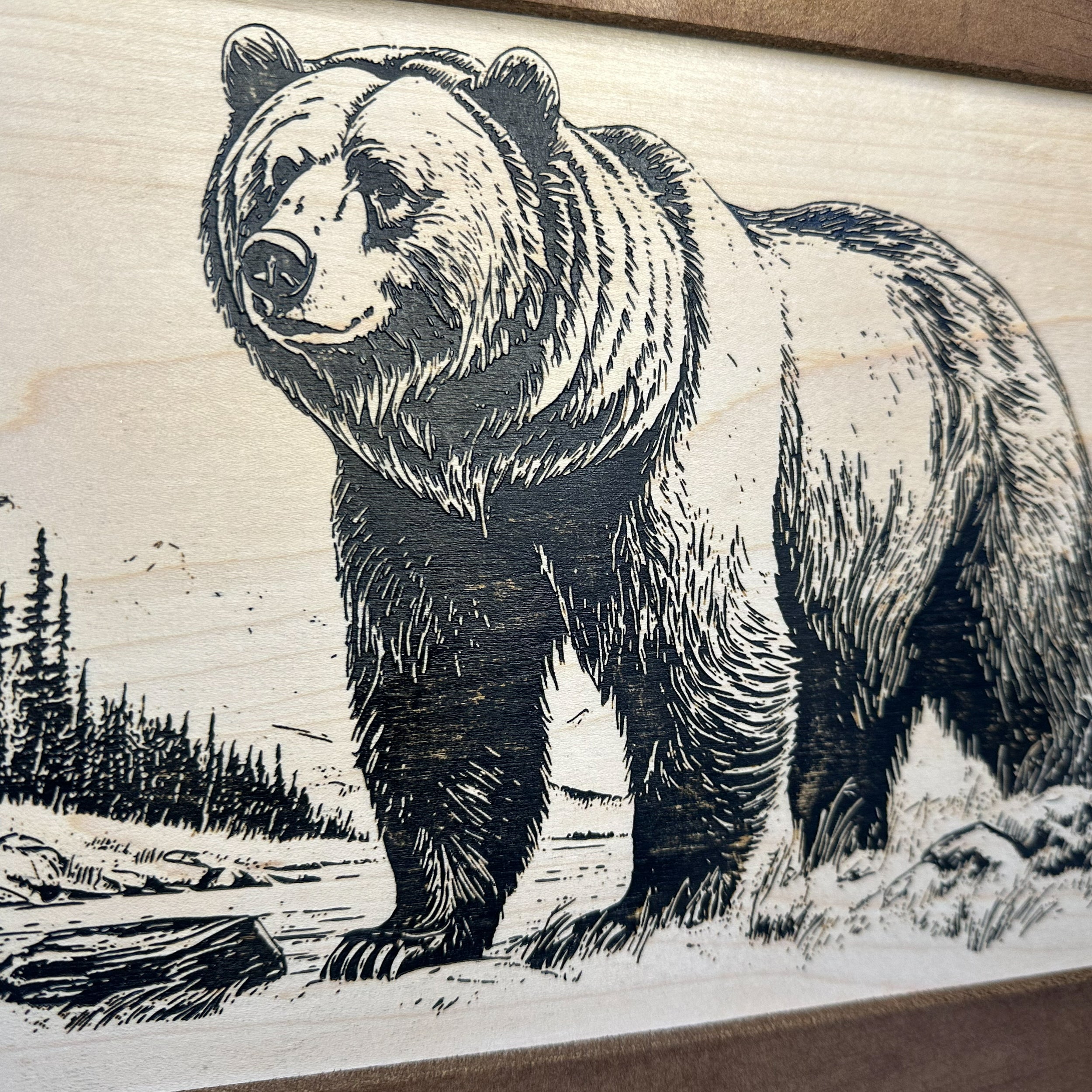Grizzly Bear Gun Concealment Furniture - Handcrafted Hidden Gun Storage Wall Decor - Hidden Safe Furniture with Magnetic Lock for Quick Access - Made in USA
