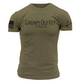 Grunt Style Grumpy Old Vet T-Shirt: Veteran Humor Graphic in Military Green