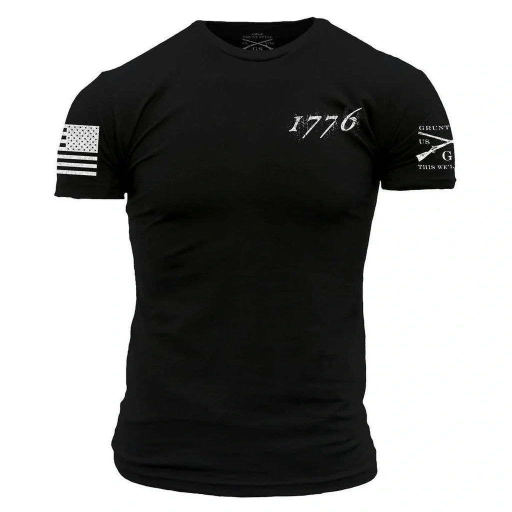 Grunt Style 1776 Flag T-Shirt: Classic Patriot Graphic, Everyday Comfort