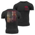 Grunt Style Red Blood Blue Collar T-Shirt, Charcoal: Built for hard work, made to represent