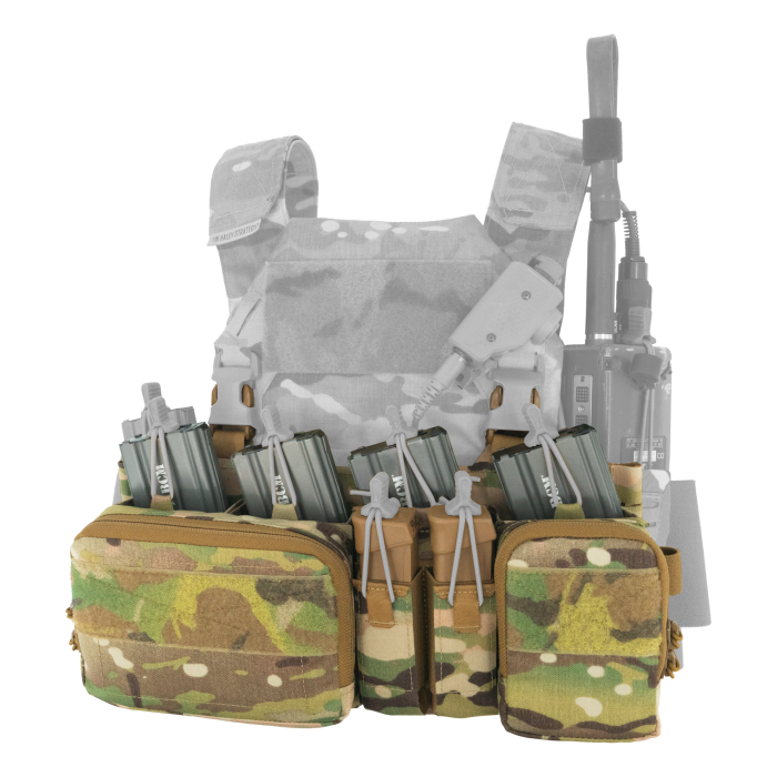 Haley Strategic Heavy Placard - Adjustable Cell Depth for Extended Mags & Radios w/ (4) MP2 Inserts