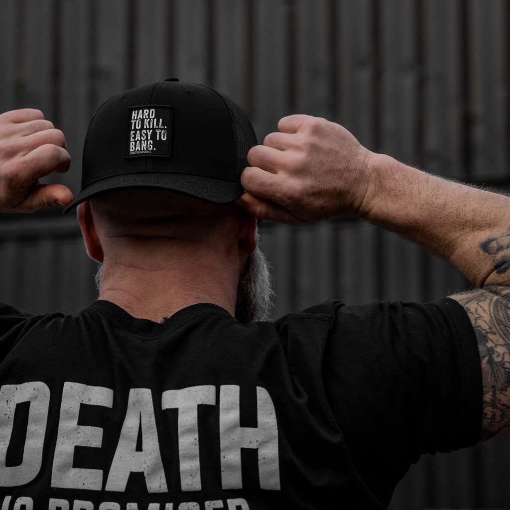 Hard to Kill. Easy to Bang. Patch Snapback Hat