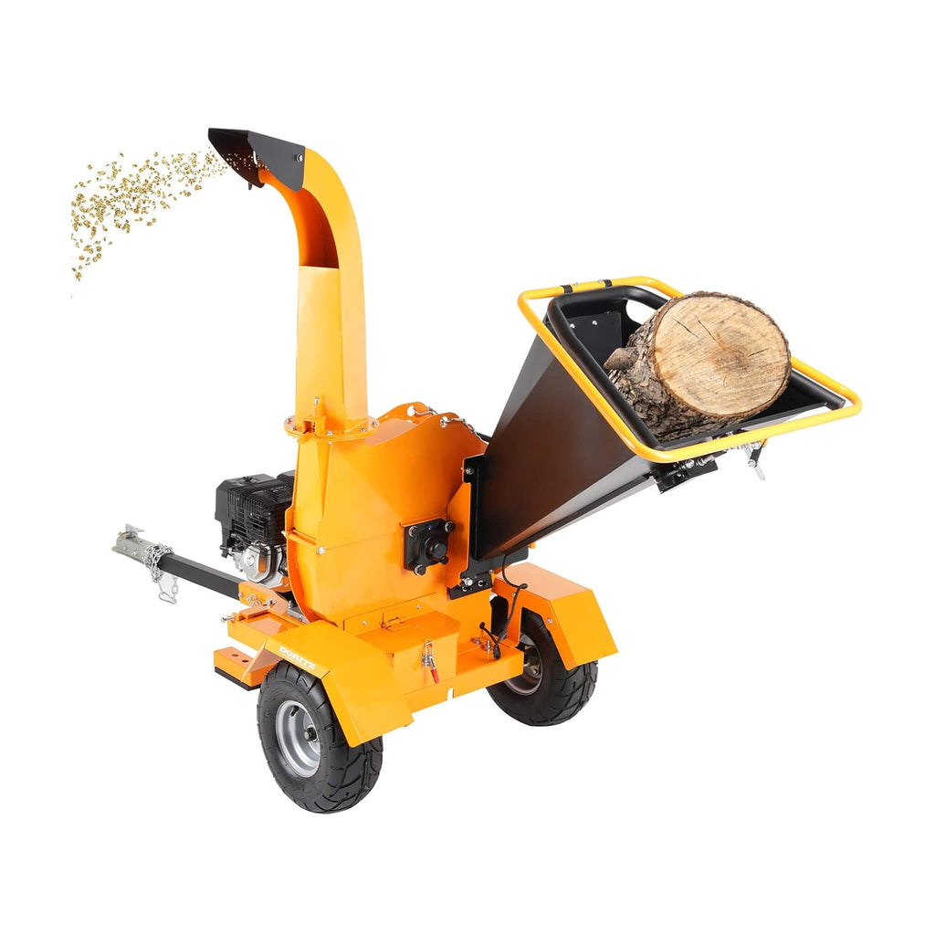 Heavy-Duty 6-Inch 420CC 15HP Towable Gas Wood Chipper Shredder (SAK84602)