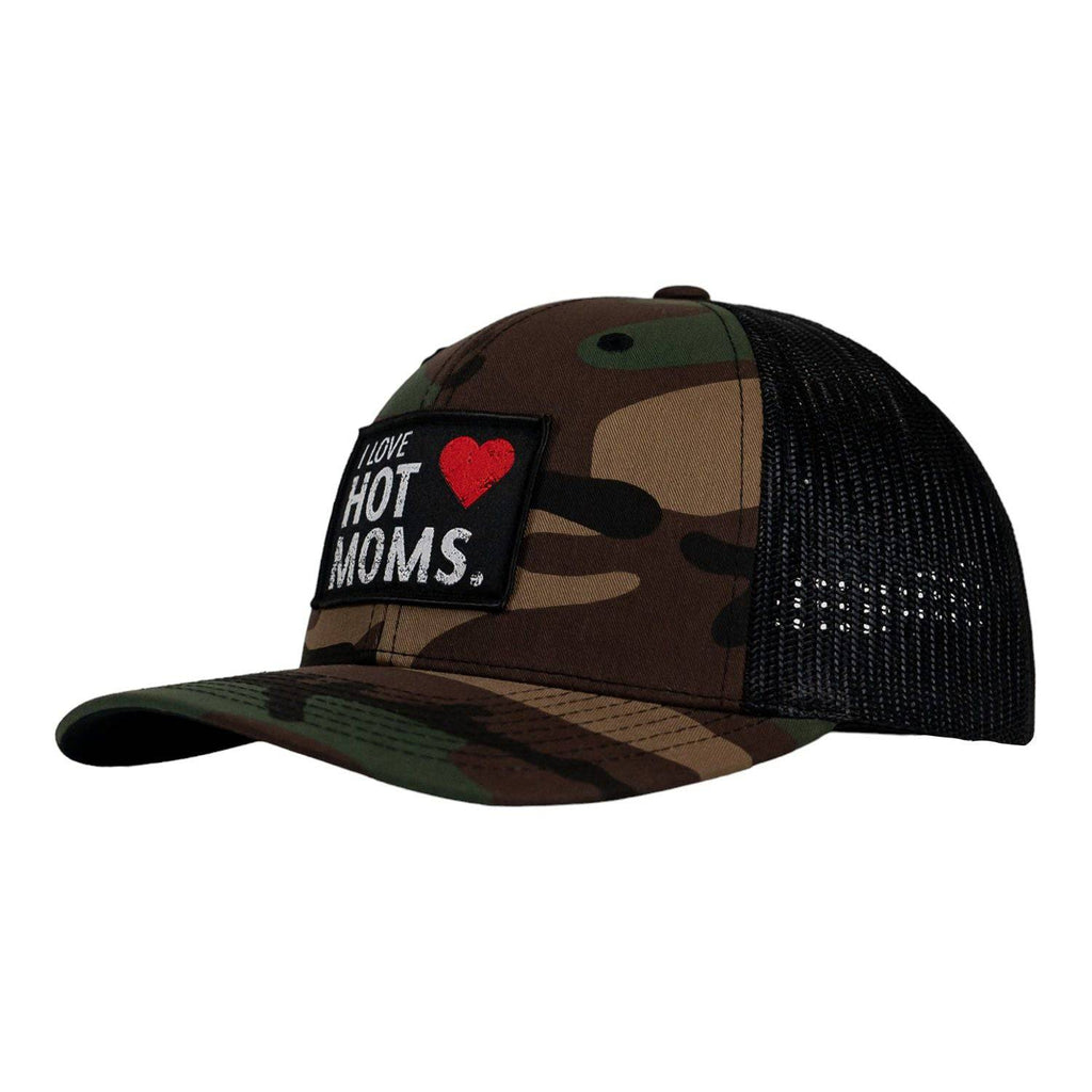 I Love Hot Mom's Patch Snapback Hat