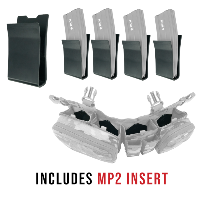 Haley Strategic Heavy Placard - Adjustable Cell Depth for Extended Mags & Radios w/ (4) MP2 Inserts