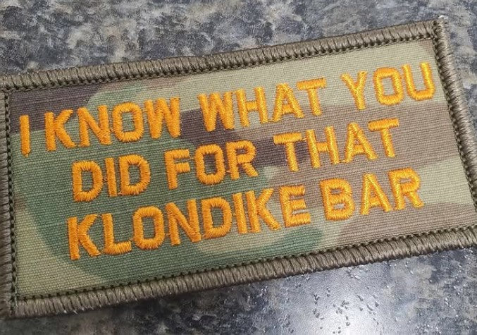 ASOS - I Know What You Did For That Klondike Bar - 2x4 Patch - Multicam w/Orange