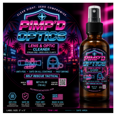PIMP'd Optics cleaner