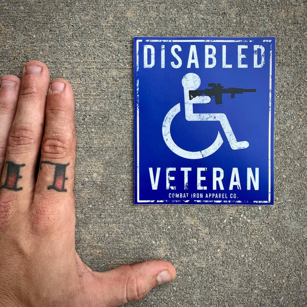 Disabled Veteran Parking Sign Decal Sticker