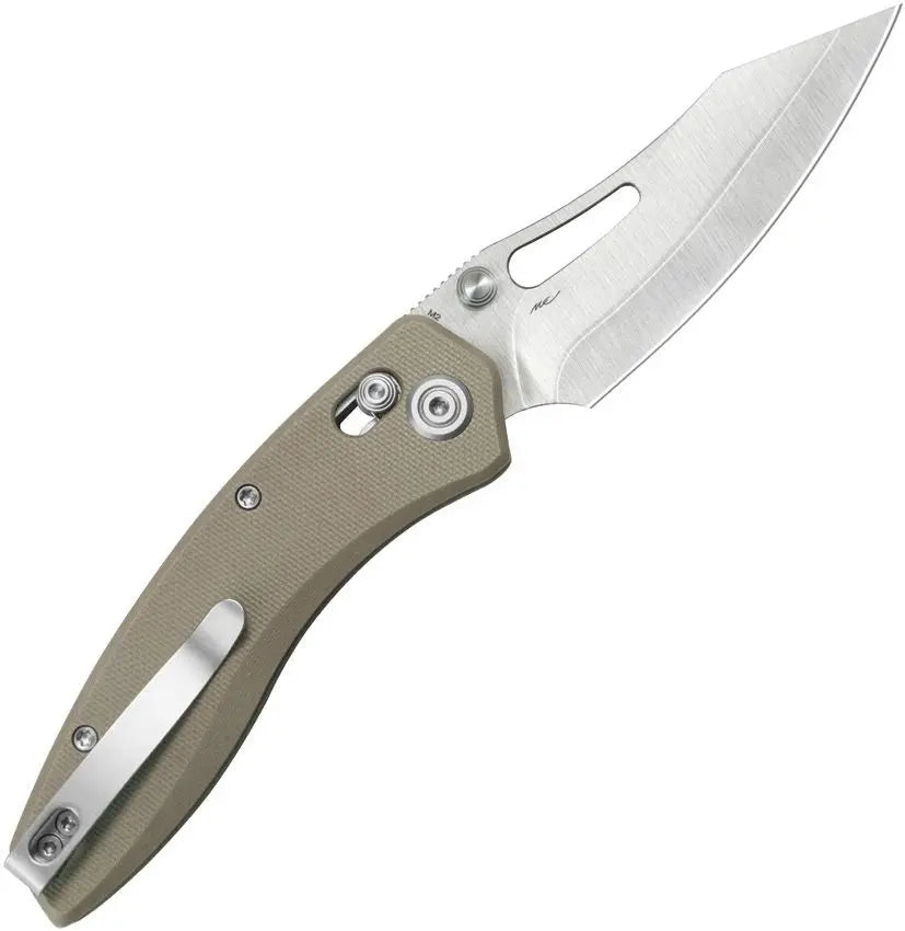 Kubey Caiman Crossbar Lock Tan G10 Folding Knife