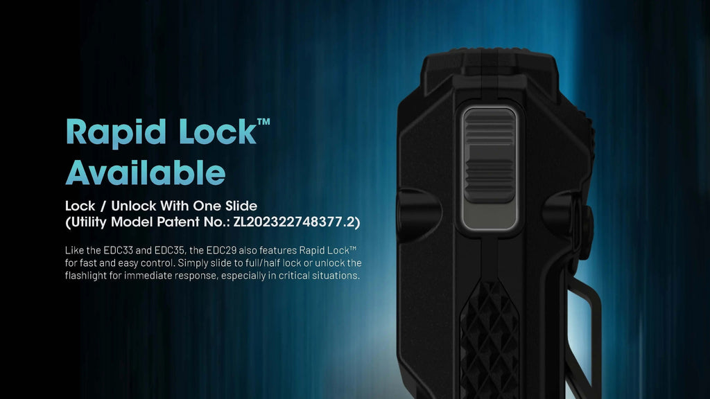 Nitecore EDC29 6500 Lumen USB-C Rechargeable Flashlight - Black