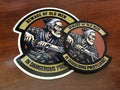 Beware of Old Men - in Dangerous Professions - Asian - 3" Embroidered/Sublimated Patch & Sticker Combo