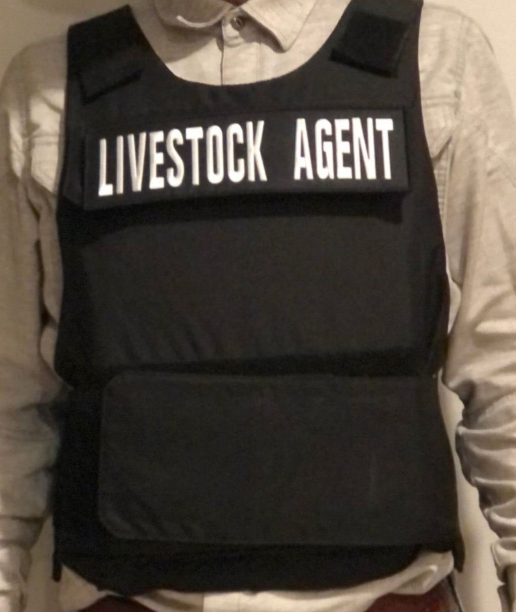 (Pair) LIVESTOCK AGENT Patches (3” x 10”) Hook and Loop