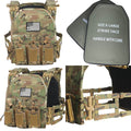BIG BOY Crusader 2.0 XL Armor COMBO PACKAGE LIGHTWEIGHT LEVEL IV (2) XL Ceramic Front/Back Plates