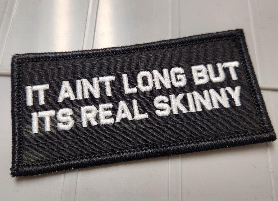 ASOS - It Ain't Long But It's Real Skinny - 2x4 Patch - Black w/White