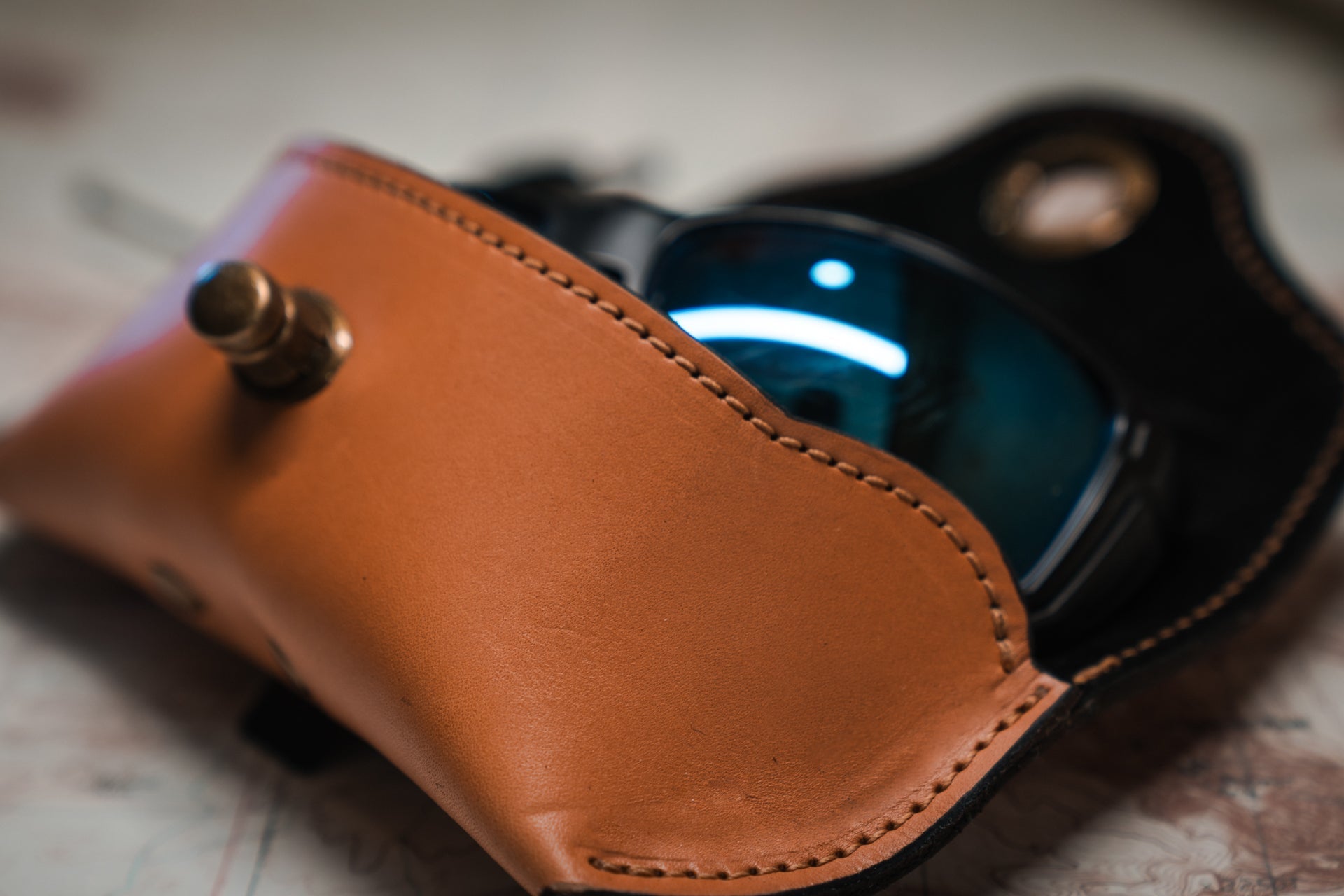 Handcrafted Bridle Leather Sunglass Case