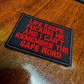 ASOS - Life Keeps Fucking And I Can't Remember The Safe Word- 2x3 - Black w/Red
