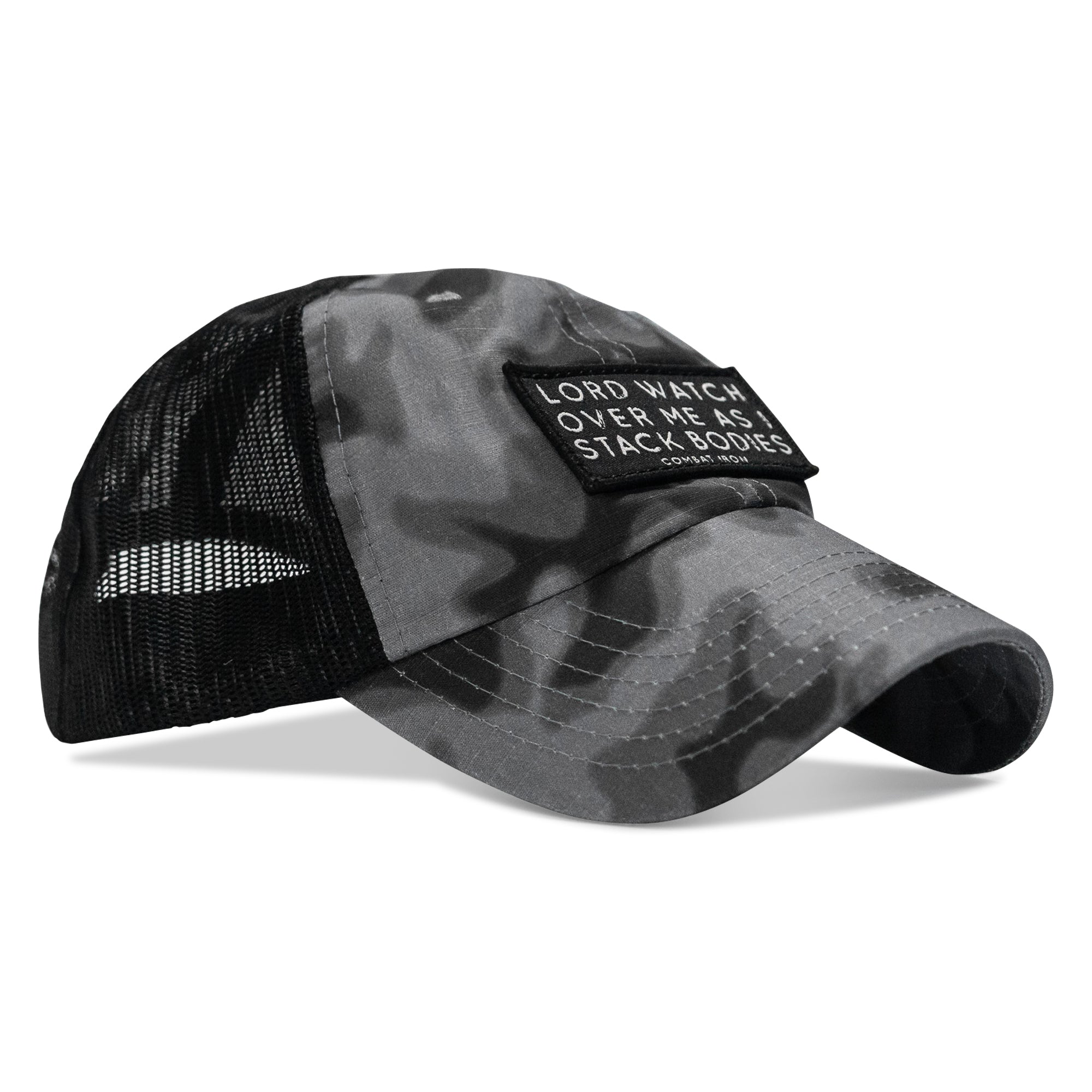 Lord Watch Over Me As I Stack Bodies Patch Tactical Ripstop Mesh Snapback Hat