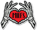 STICKER - Skeleton Heart Hands Love MILFS -  STICKER - 3"