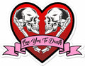 Skeleton Hearts - Love you to Death - 3.5" Sticker