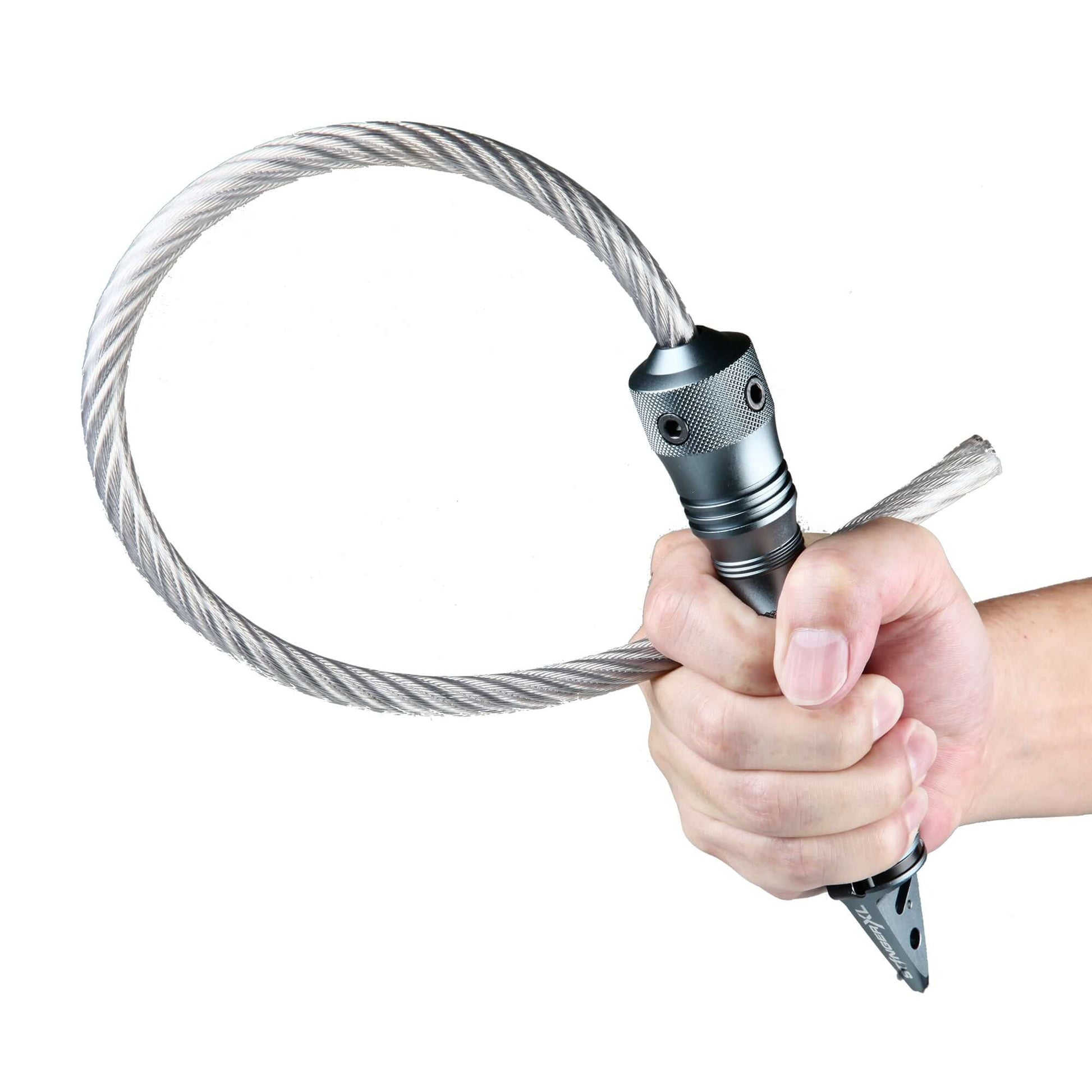 Stinger Whip Car Emergency Tool with Seat Belt Cutter and Window Breaker (XL Gatekeeper Edition, Tungsten Grey)