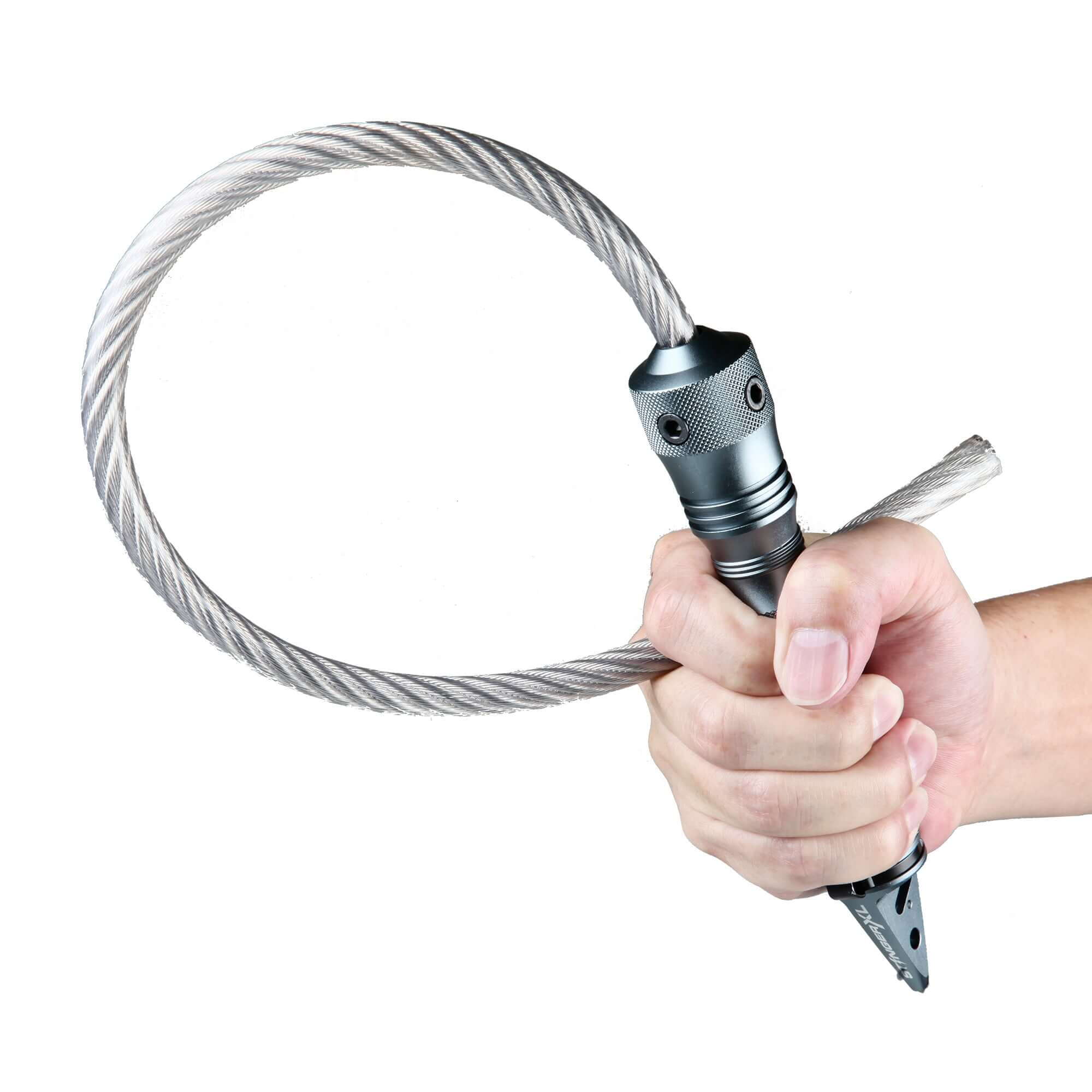 Stinger Whip Car Emergency Tool with Seat Belt Cutter and Window Breaker (XL Gatekeeper Edition, Tungsten Grey)