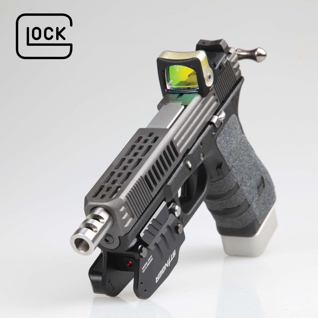 Stinger HL-G Concealment Laser Sight System: Trigger Guard Protection, Minimalist Carry Holster (Rechargeable GREEN Laser - Aluminum Body)