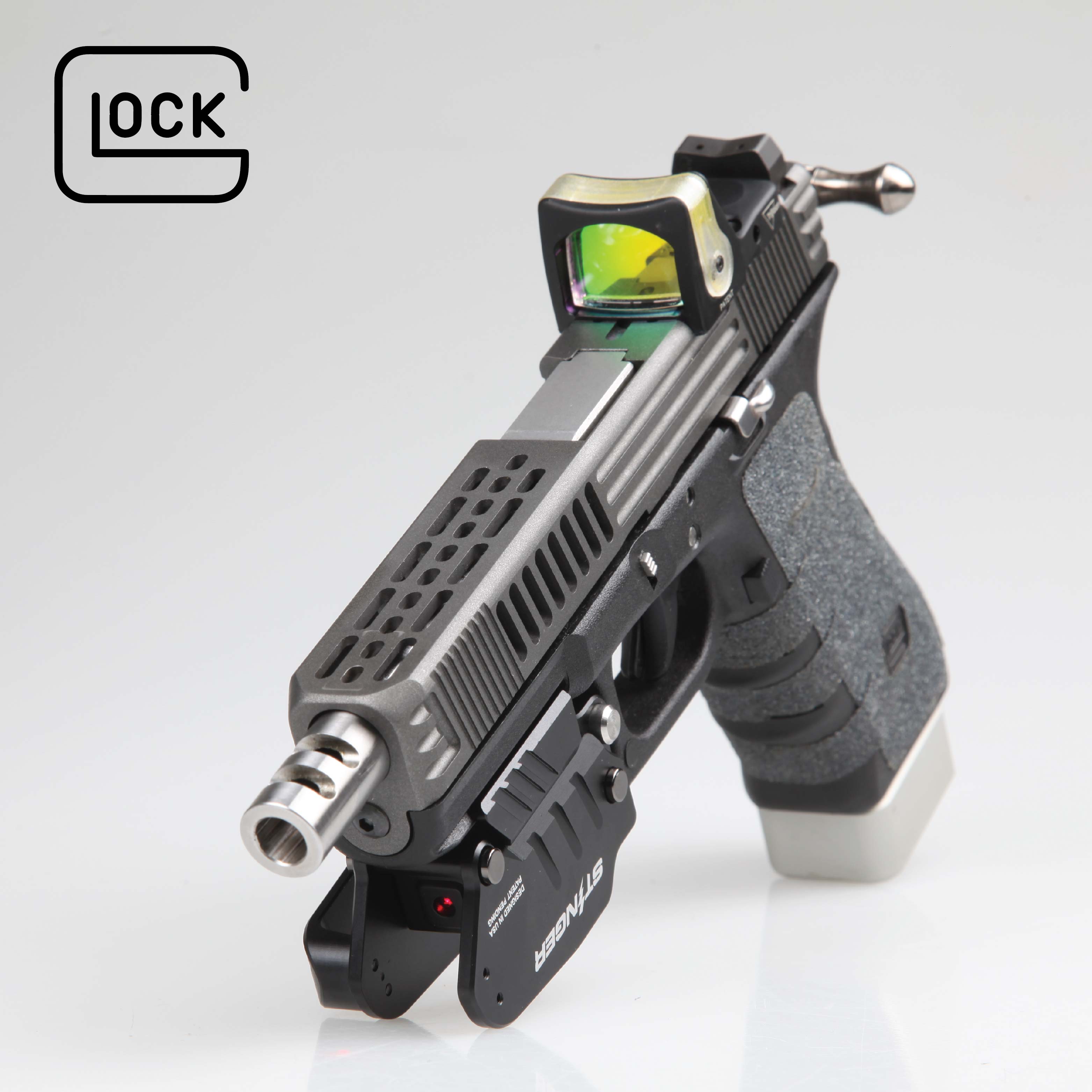 Stinger HL-GL Concealment Laser Sight System: Trigger Guard Protection, Minimalist Carry Holster (Rechargeable GREEN Laser - HDPE Body)