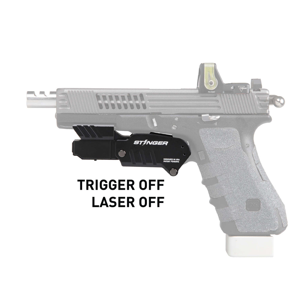 Stinger HL-G Concealment Laser Sight System: Trigger Guard Protection, Minimalist Carry Holster (Rechargeable GREEN Laser - Aluminum Body)