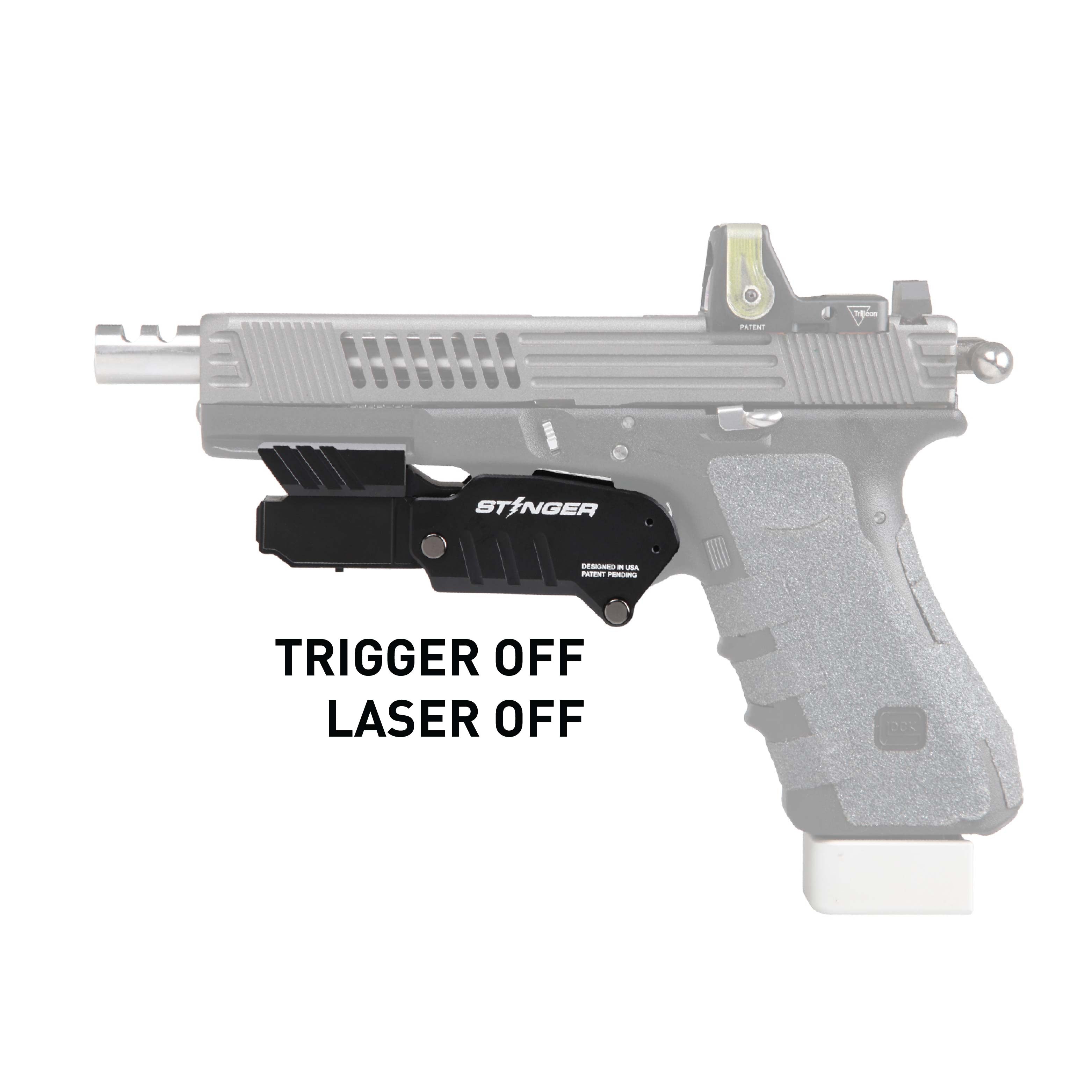 Stinger HL-GL Concealment Laser Sight System: Trigger Guard Protection, Minimalist Carry Holster (Rechargeable GREEN Laser - HDPE Body)