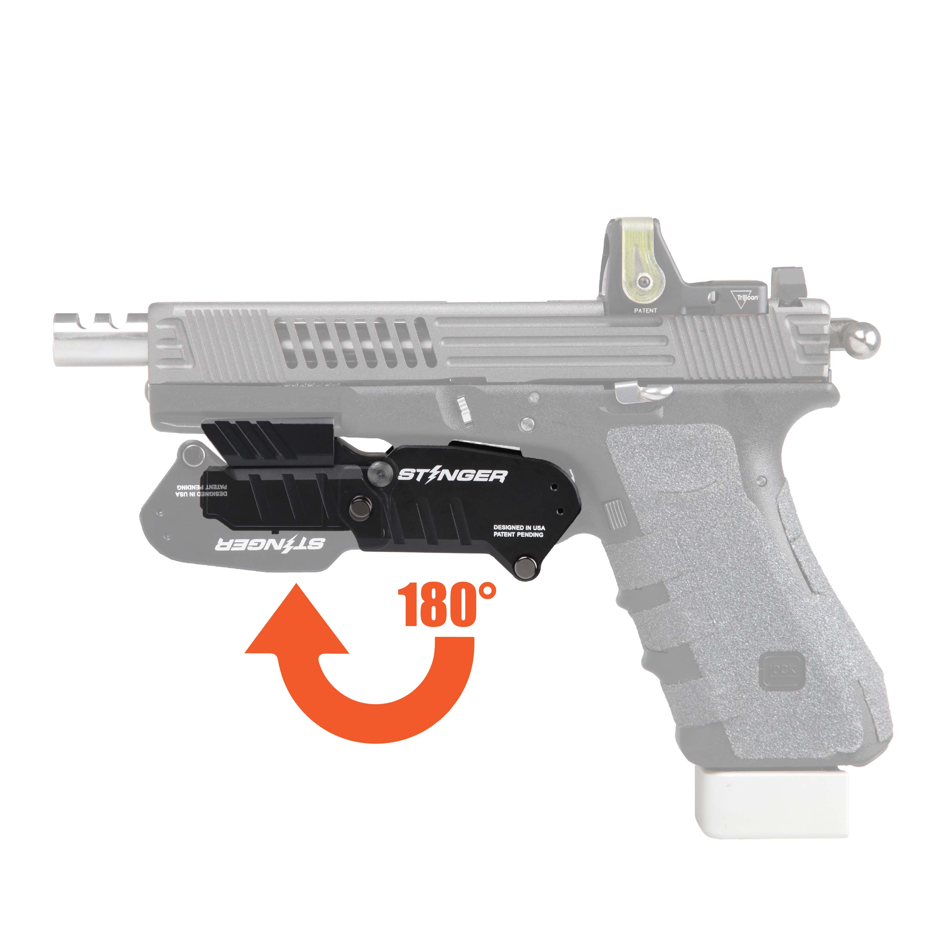 Stinger HL-GL Concealment Laser Sight System: Trigger Guard Protection, Minimalist Carry Holster (Rechargeable RED Laser - HDPE Body)