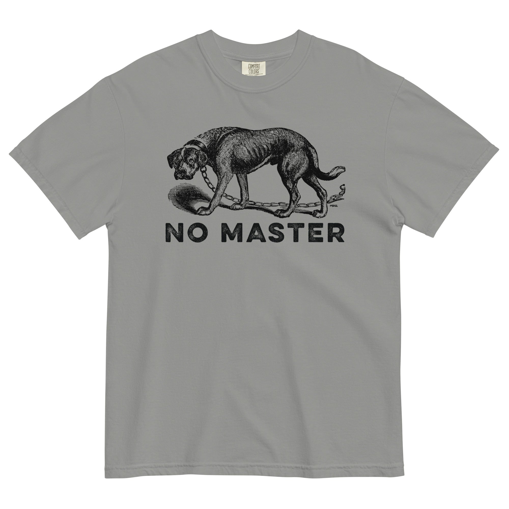 No Master Men’s Garment-dyed Heavyweight Graphic T-shirt