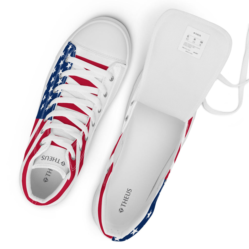 THEUS Men’s high top USA canvas shoes