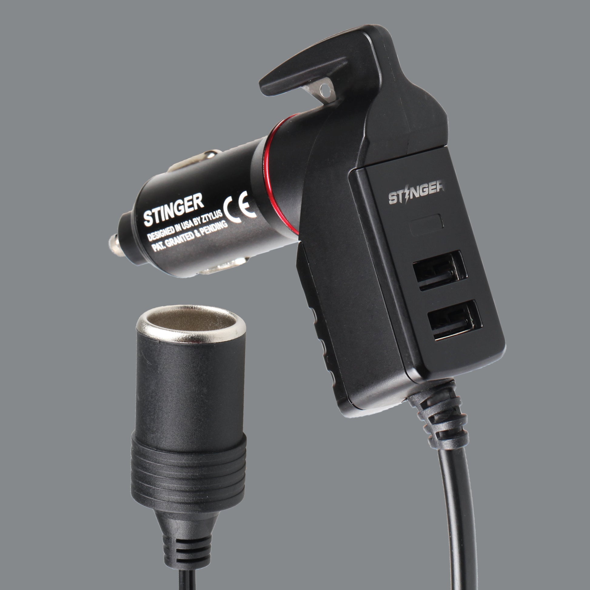 Stinger USB Car Phone Charger Emergency Tool with Single Cigarette Lighter Connection