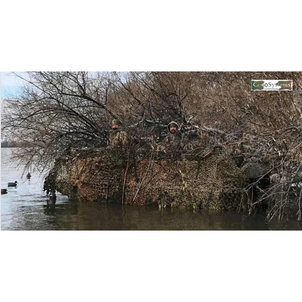 Camo Unlimted | 5'x22' Military (Mesh Netting Attached) Boat Blind Cover