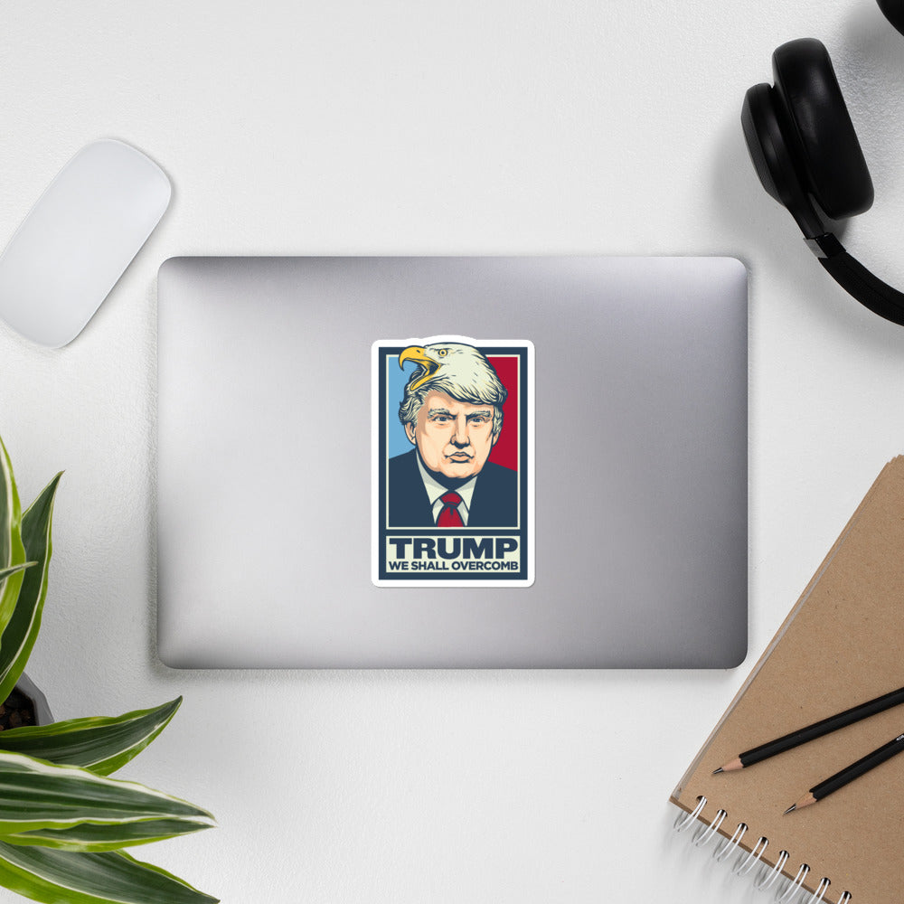 Trump We Shall Overcomb Eagle Hair Stickers