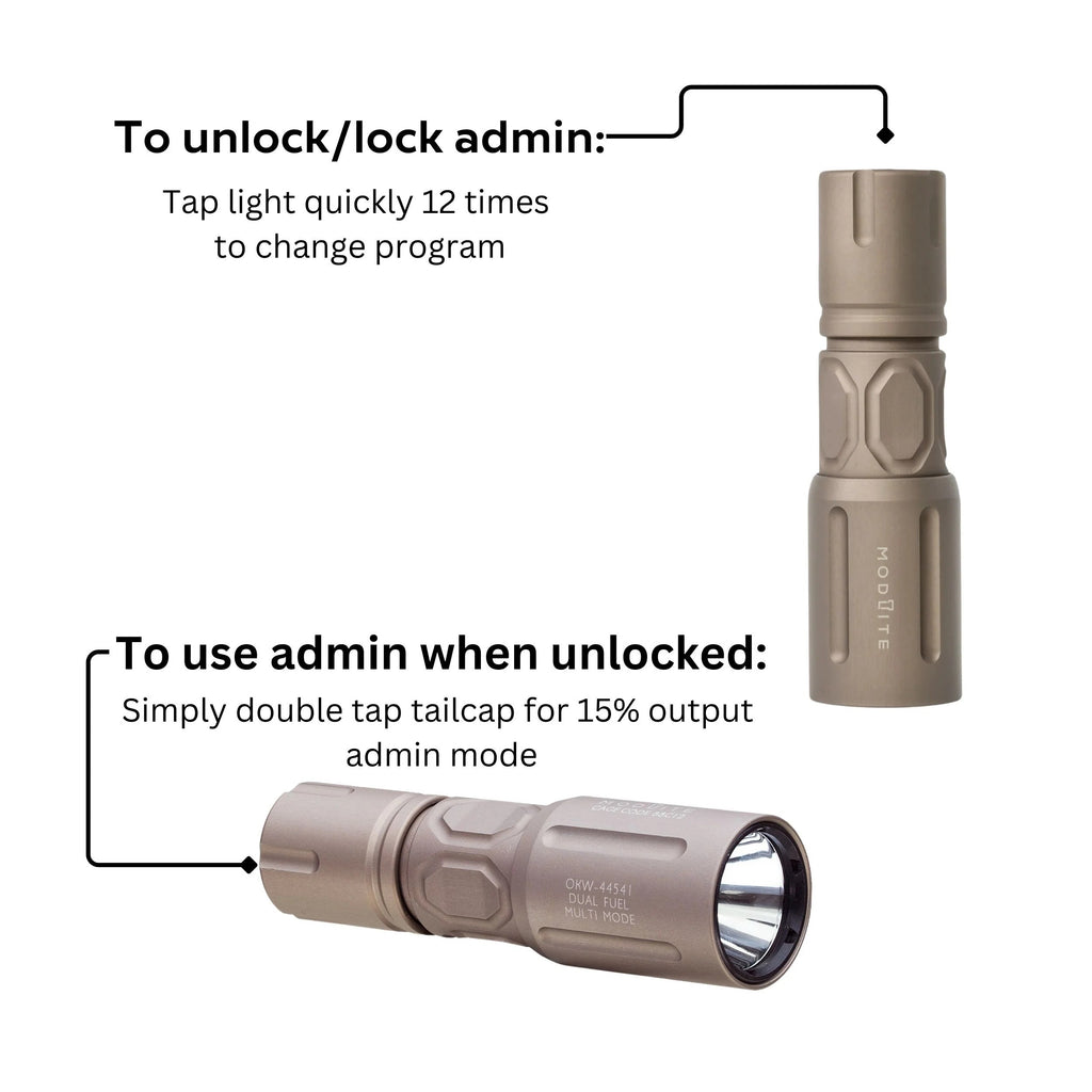 Modlite Multi-Mode Handheld PLHv3 18350 Light - 60,000 Candela Threat Disruption - 3-Hour Max Runtime - Made in USA