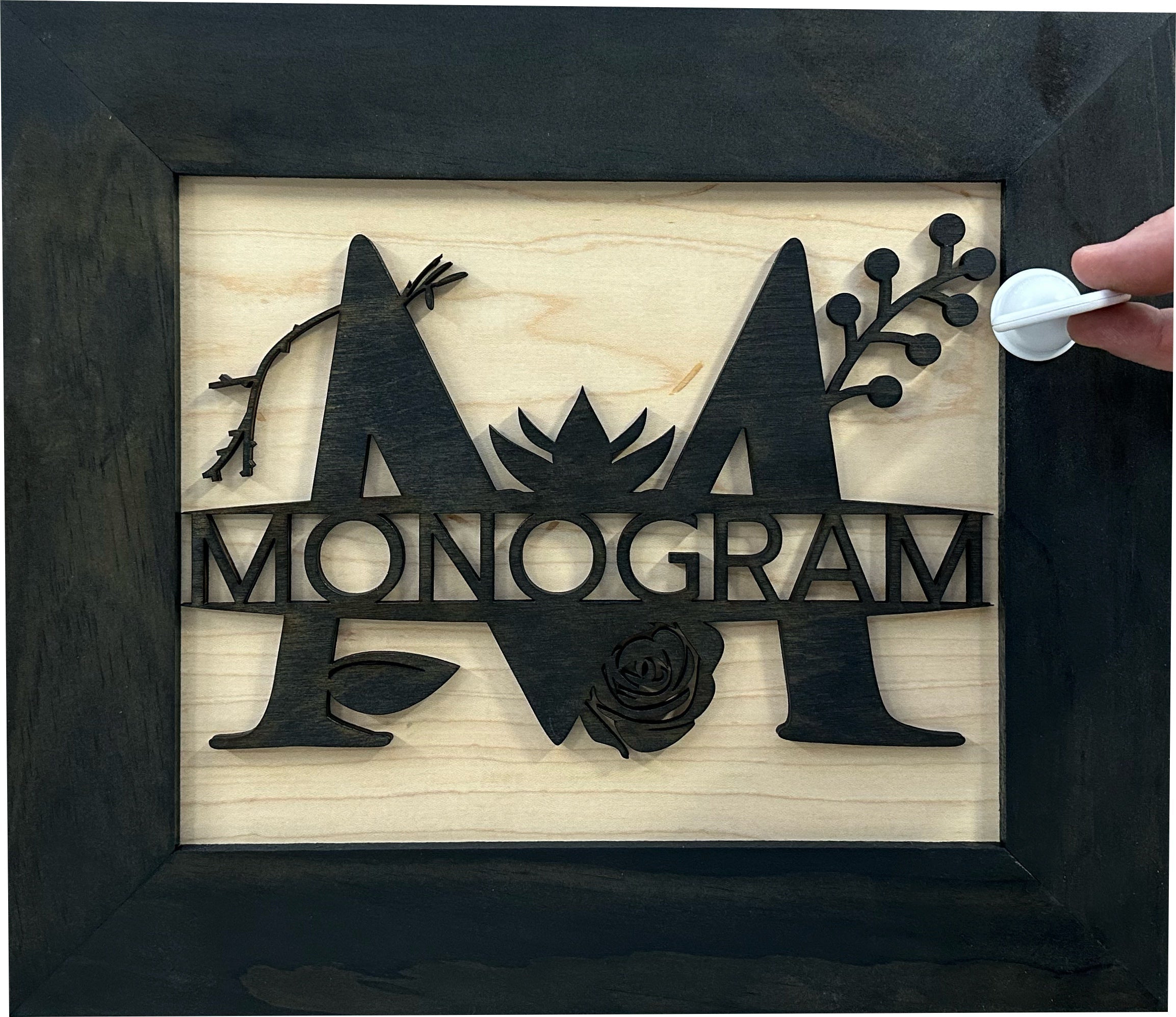 Personalized Monogrammed Last Name Hidden Gun Cabinet In Wall or On Wall Mount