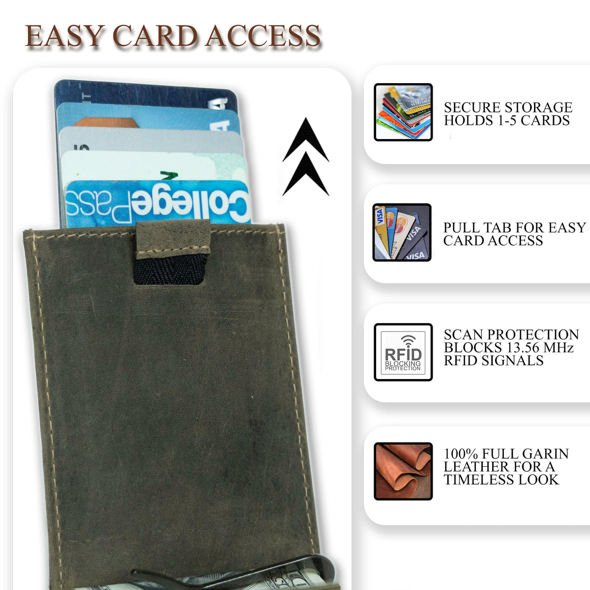 Leather Money Clip Bifold