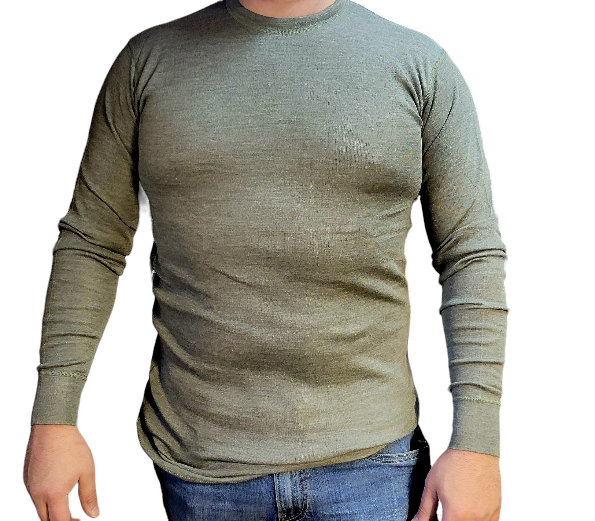 Belgian Olive Drab, Mid-Weight, Aramid Fiber Long Sleeve Base Layer