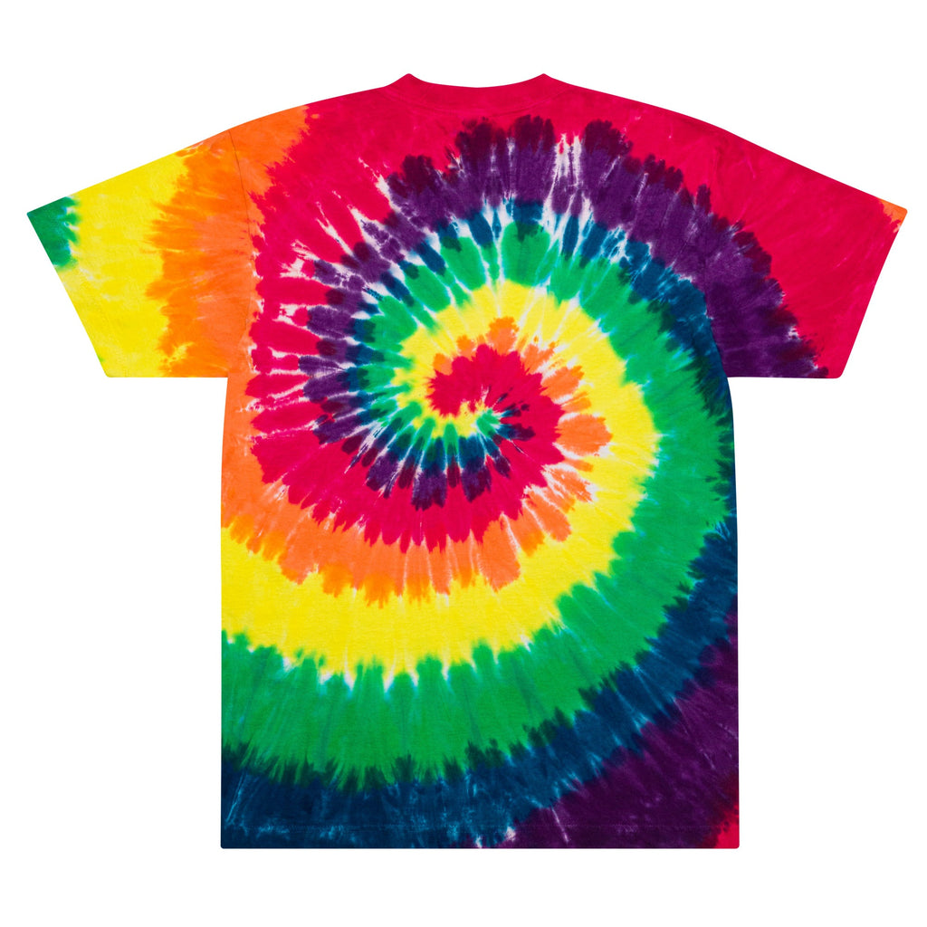 Clown World Embroidered Oversized Tie Dyed T-Shirt