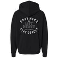 Pray Hard. Lift Heavy. Stay Deadly. Fleece Lined Hoodies