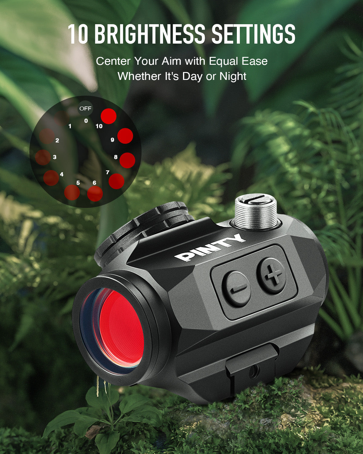 2MOA Red Dot Sight, Smiley Face Reticle
