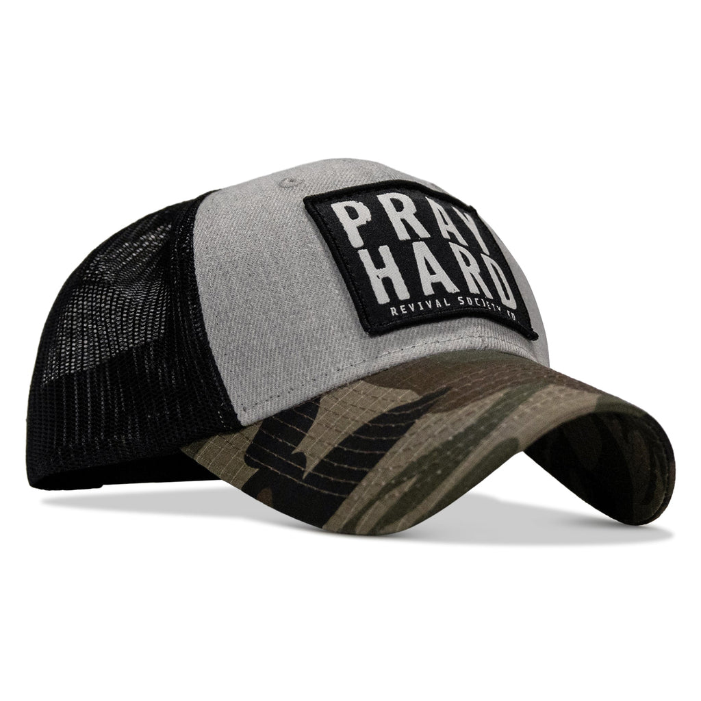 Pray Hard Patch Original Ripstop Snapback Hat