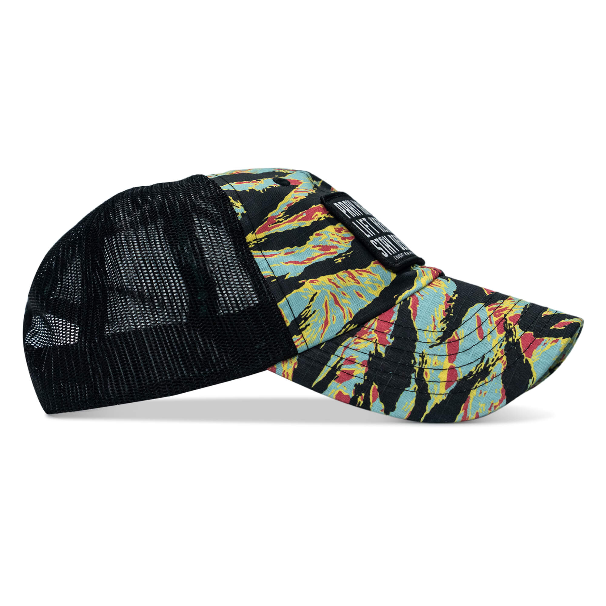Pray Hard. Lift Heavy. Stay Deadly. Patch Tactical Ripstop Mesh Snapback Hat