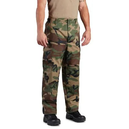 Woodland Camo BDU Pants Button Fly - 100% Cotton Rip Stop