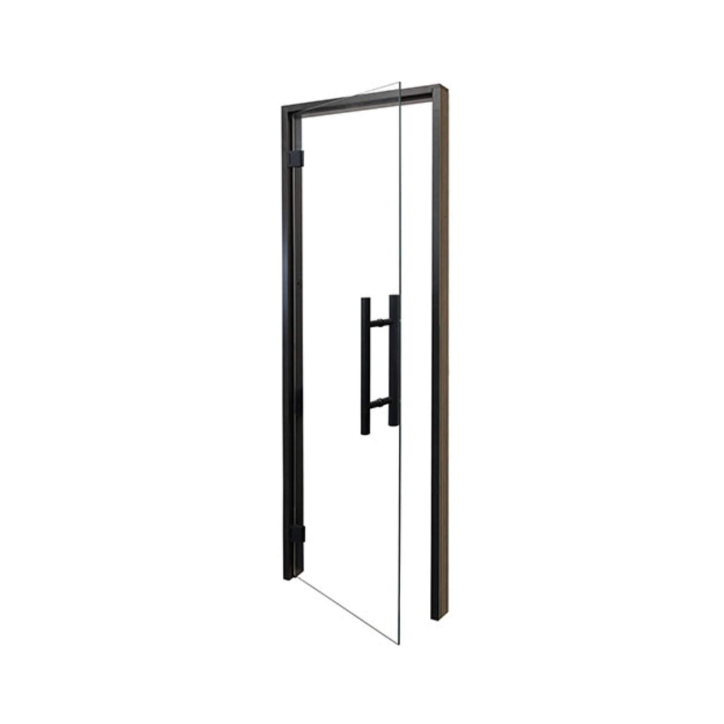 [24X81-Inch] Prosaunas Black Alder Clear Glass Sauna Door (SAK38670)