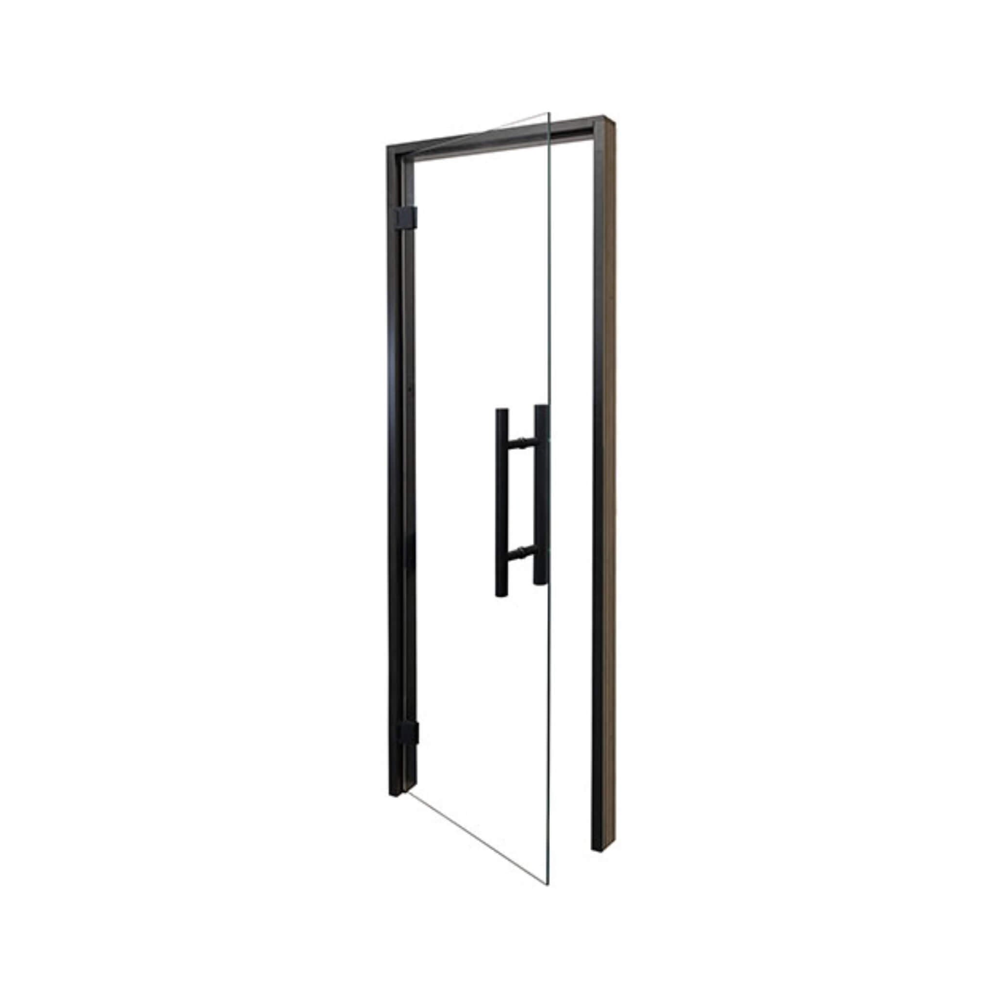 [24X81-Inch] Prosaunas Black Alder Clear Glass Sauna Door (SAK38670)