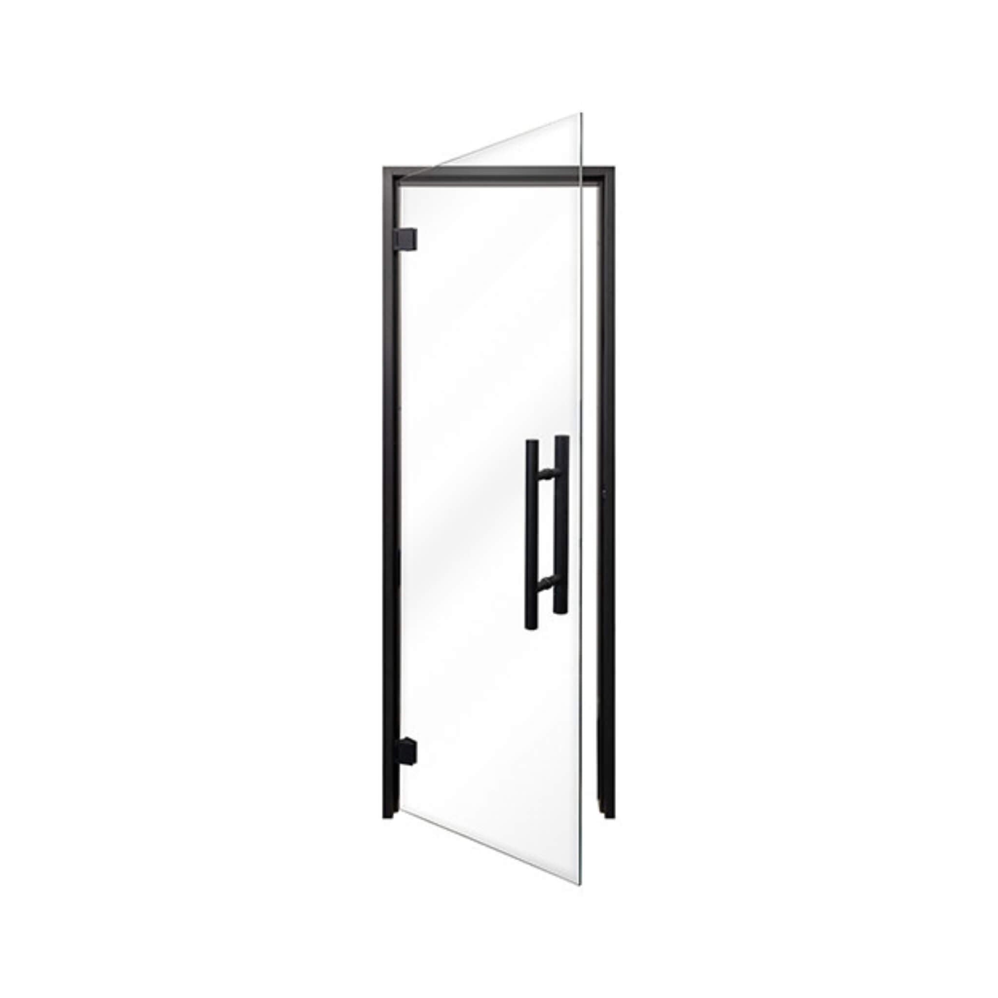 [24X81-Inch] Prosaunas Black Alder Clear Glass Sauna Door (SAK38670)